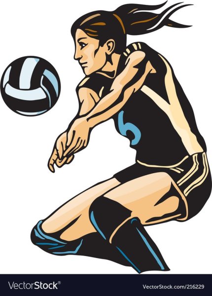 Женский волейбол вектор