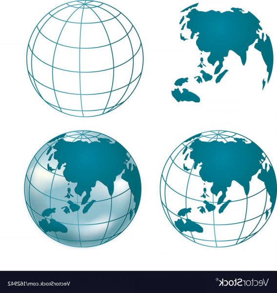 Векторное изображение глобуса