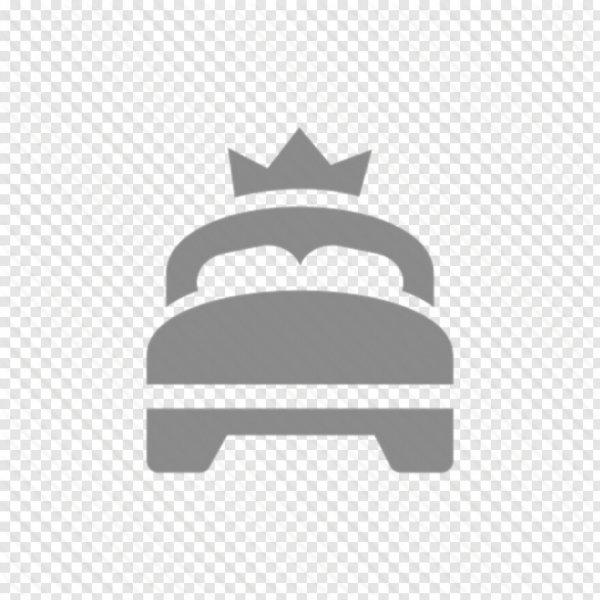 Значок кровати чб
