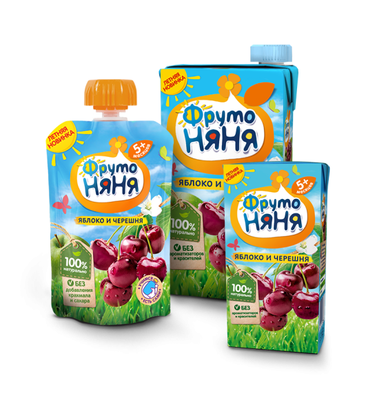 Детское питание сок пюре ФРУТОНЯНЯ