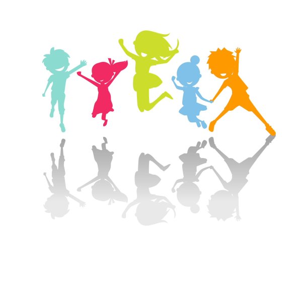 Силуэты танцующих детей