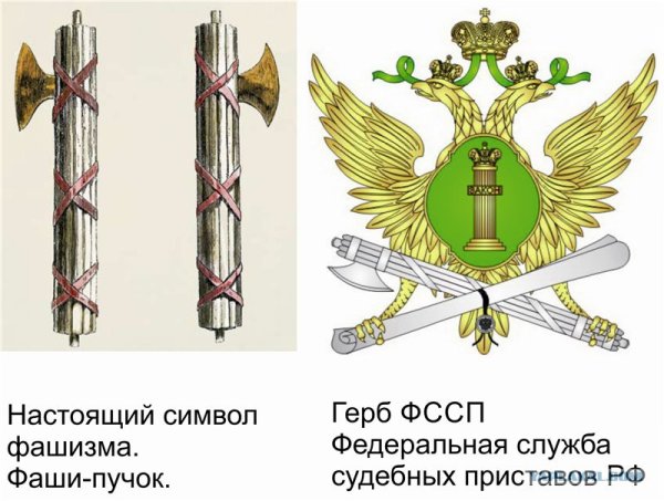 Символика судебных приставов и итальянских фашистов