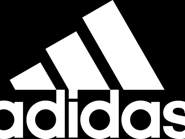 Значок адидас белый