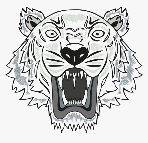 Тигр Кензо вектор