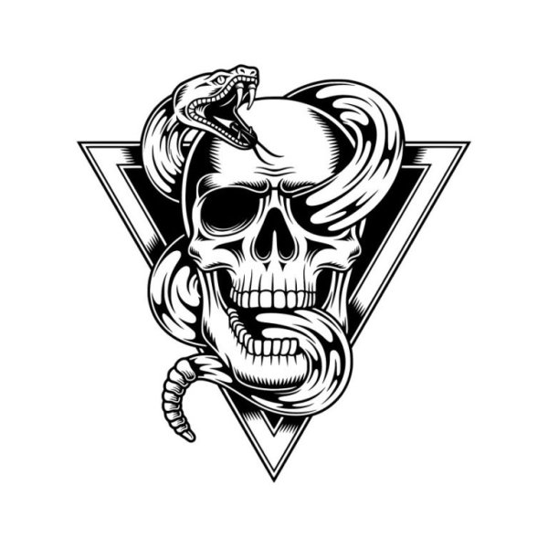 Череп из треугольников