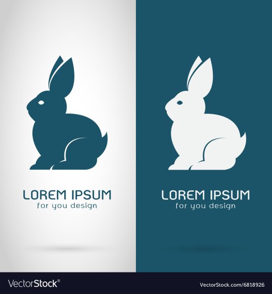 Образ кролика лого со спины
