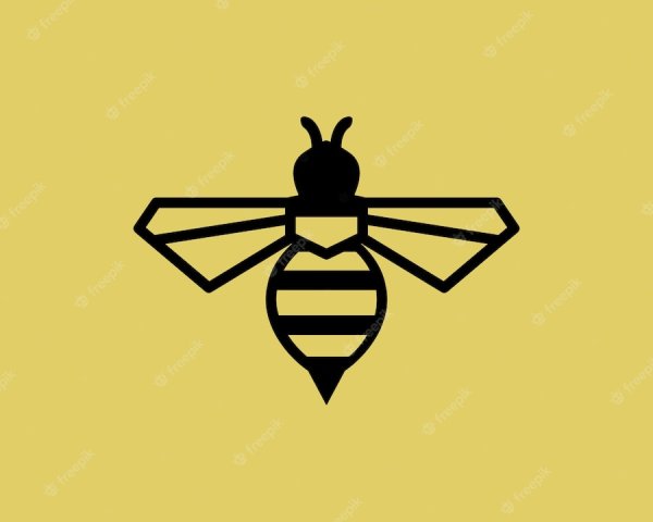 Стилизация пчелы Геометрическая