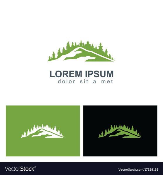 Логотип горы лес