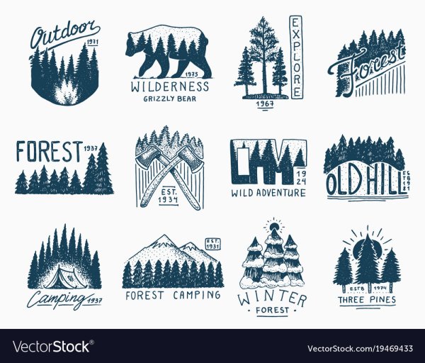 Дом с лесом логотип