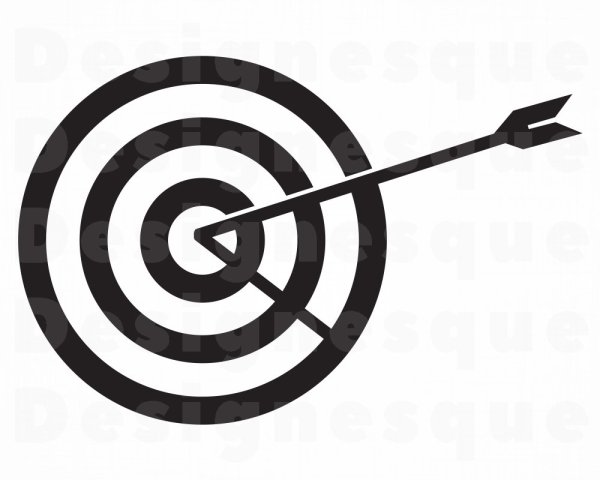 Мишень со стрелой в центре