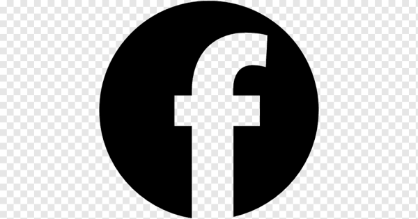 Значок Фейсбук черно белый