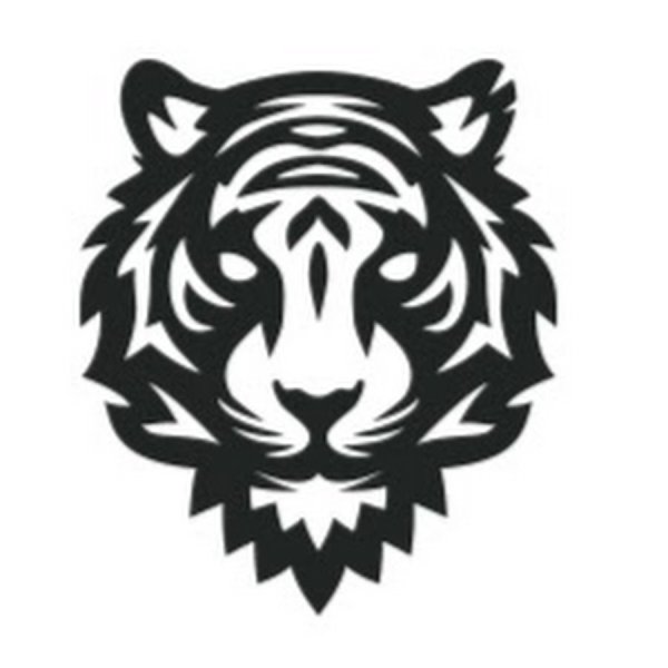 Тигр логотип черный