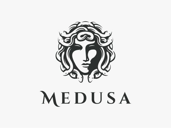 Медуза логотип белый фон