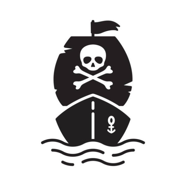 Пиратский корабль пиктограмма
