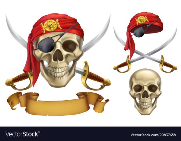 Пиратский череп с саблями