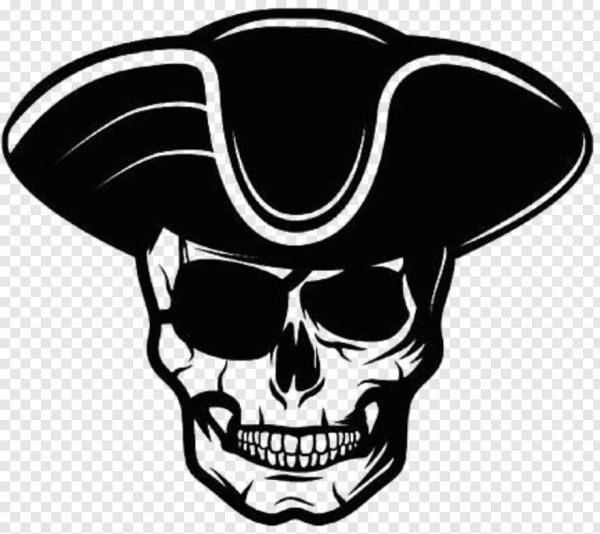 Пиратский череп на белом фоне