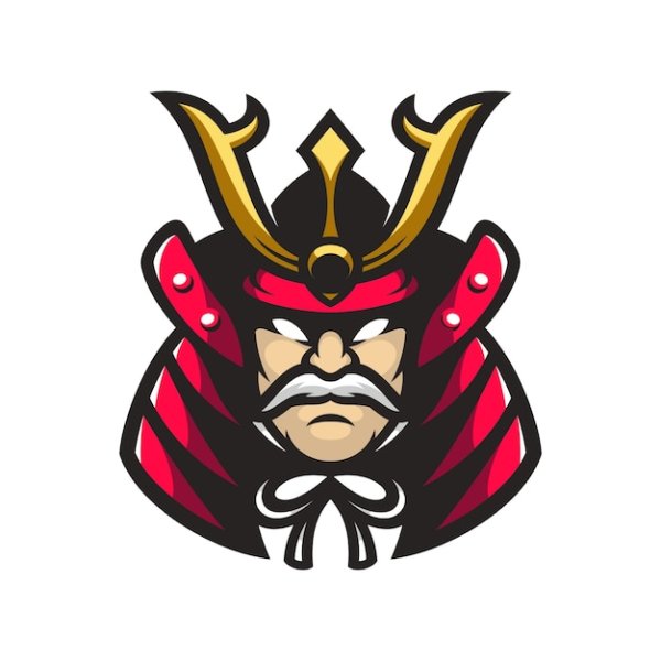 Самурай логотип голова