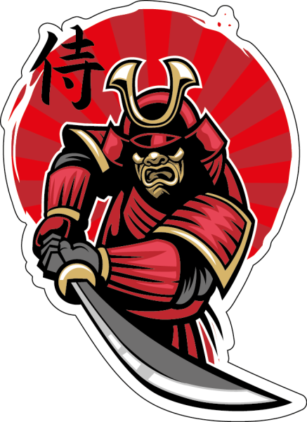Японский логотип Самурай