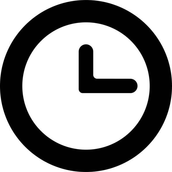 Значок часы красные