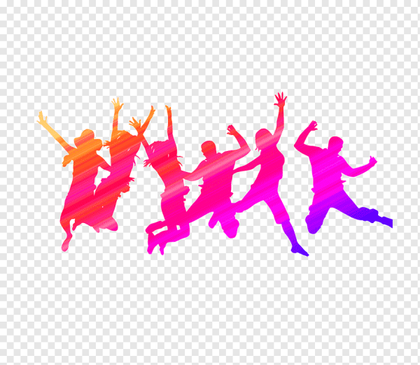 Танцующие силуэты яркие