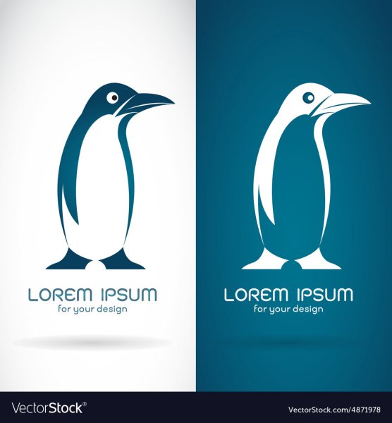 Пингвин лого вектор