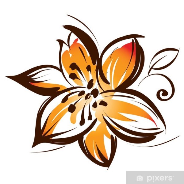 Лилия цветок логотип