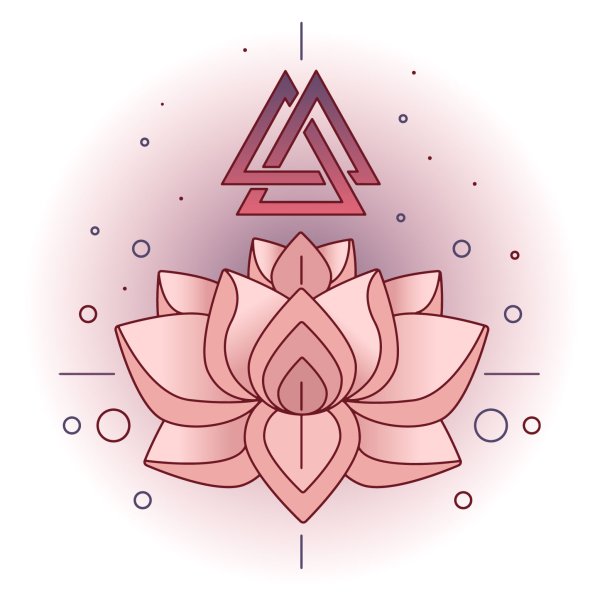 Логотип Лотос Векторная Графика