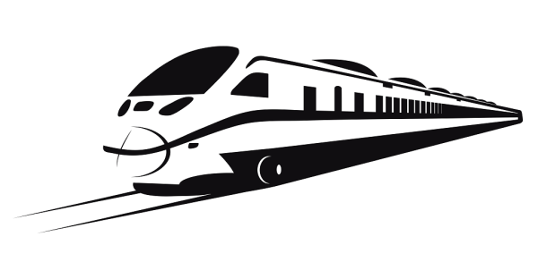 Скоростной поезд сбоку вектор