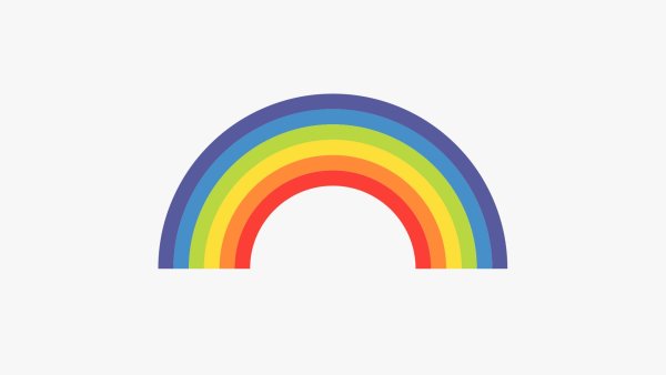 Радуга значок на белом фоне