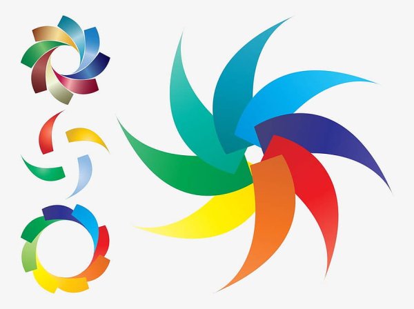 Логотип Радуга стилизованная