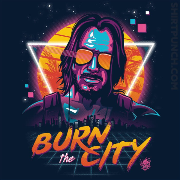 Джонни Сильверхенд неон Cyberpunk 2077