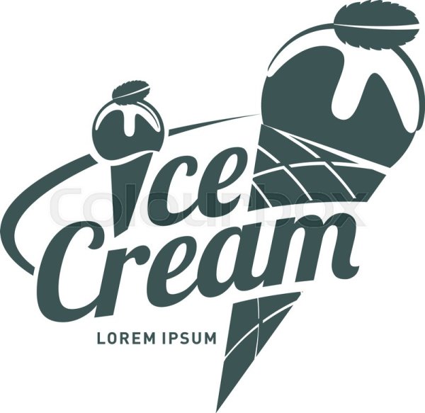 Мороженое вектор лого