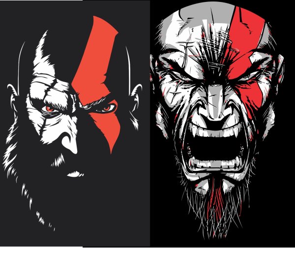 Кратос God of War 4 вектор