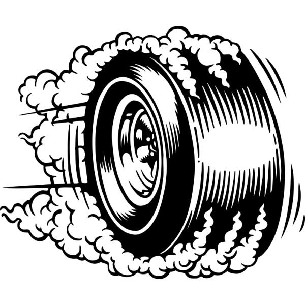 Колесо сбоку вектор