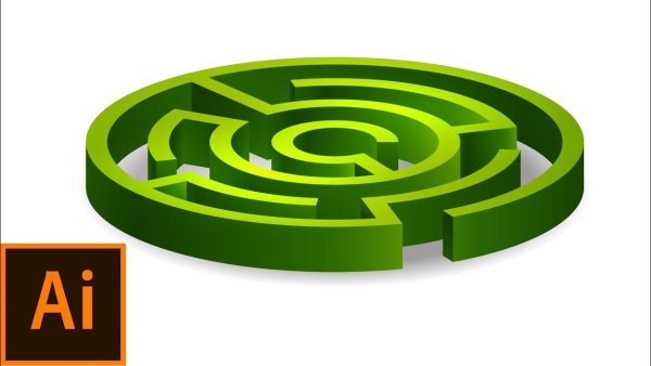 Лабиринт в иллюстраторе