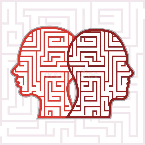 Лабиринт мозг вектор