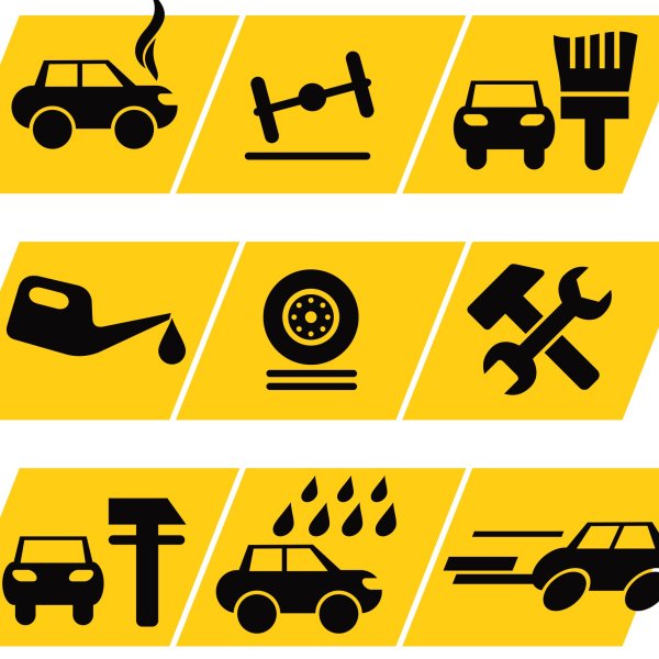 Иконка машина на подъемнике