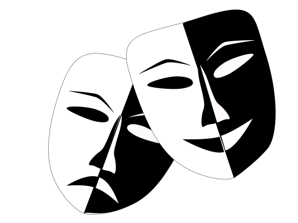 Театральная маска абстракция рисунок