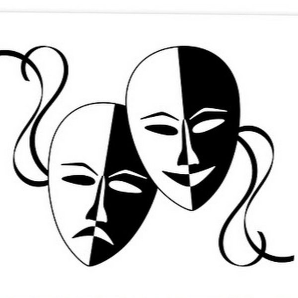 Театральные маски силуэт