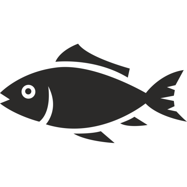 Силуэт рыбы сбоку