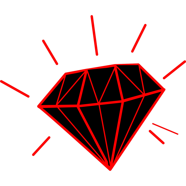 Алмаз мультяшный красный