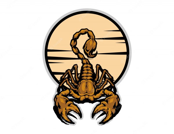 Скорпион золотой вектор