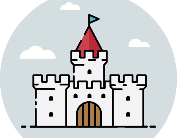 Замок в векторной графике