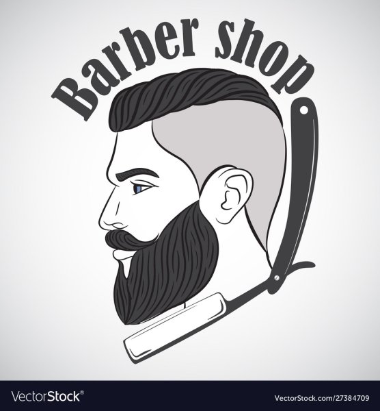 Мужская парикмахерская значок