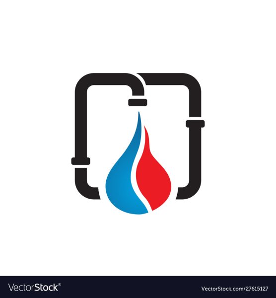 Теплосервис логотип с трубами и водой