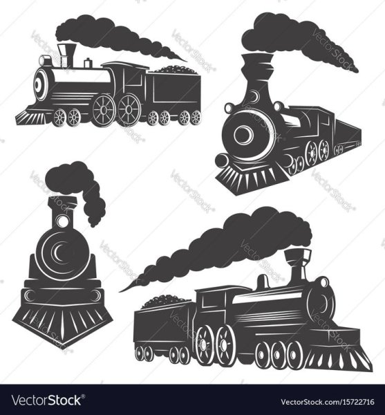 Старый поезд вектор