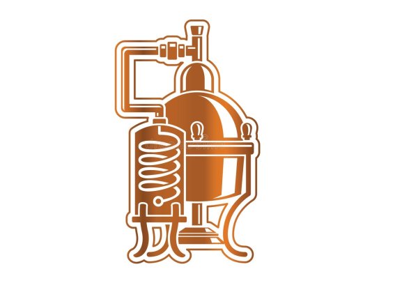 Самогонный аппарат логотип вектор