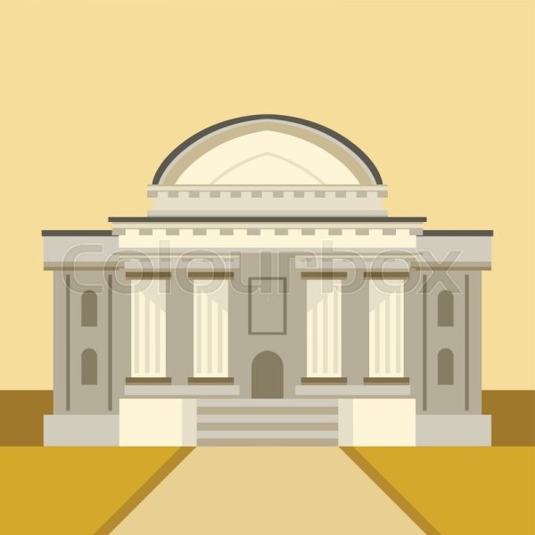 Здания театра в векторном изображении