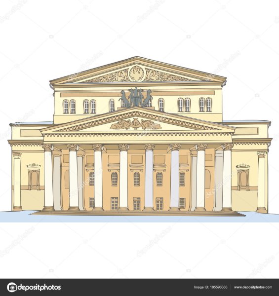 Москва большой театр зарисовка