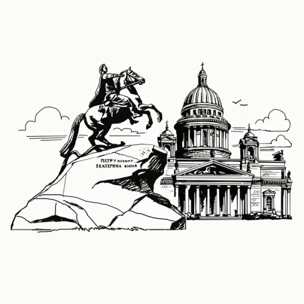 Очертания Петропавловской крепости